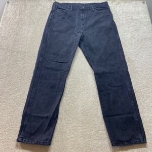 Rustler Men's Jeans 38x32 Black Denim Straight Leg 100% Cotton